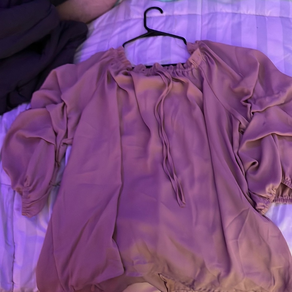 Rue21 Rose gold blouse long sleeve